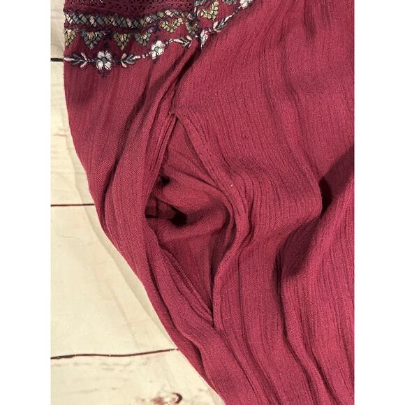 Free People XS Oversized Embriodered Tunic Boho Bohemian Western - Picture 9 of 11